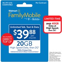 Daily Saves Family Mobile $39.88 Unlimited Monthly Plan & Mobile Hotspot Included (Email Delivery)
