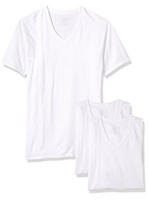 Fruit of the Loom Men's Size Big Tag-Free Underwear & Undershirts, Tall Man-V Neck-3 Pack, X-Large