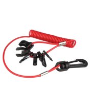 Seachoice 11671 Replacement Kill Switch Red Lanyard with 7 Keys