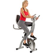 Sunny Health & Fitness Comfort XL Ultra Cushioned Seat Folding Exercise Bike with Device Holder, Gray, Model:SF-B2721