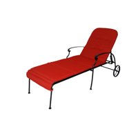 Better Homes & Gardens Clayton Court Chaise Lounge with Wheels, Red