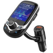 New Bluetooth FM Transmitter Car MP3 Player with 1.8" LCD Display Wireless Handsfree Car Kit Support USB Flash TF AUX On/Off Black