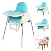 3-IN-1 Baby High Chair Booster Seats Safe Feeding Highchair With Adjustable Height Safety Belt for Kids Toddler Feeding, Playing, Learning