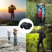 GLiving Binoculars for Adults Compact 10x25 Portable Waterproof for Kids with Night Vision, Easy Focus for Bird Watching, Sports, Games, Concerts, Outdoor, Sightseeing, Hunting