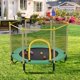 image 1 of 60'' Trampoline for Kids - 5ft Outdoor & Indoor Mini Toddler Trampoline with Enclosure, Basketball Hoop, Birthday Gifts for Kids, Gifts for Boy and Girl, Baby Toddler Trampoline Toys, Age 3-12, Green