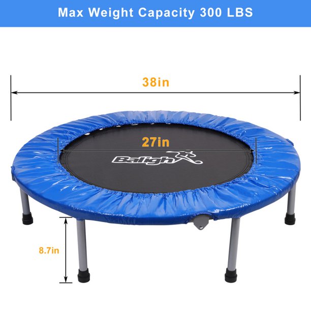 38 Inch Trampoline Pad Spring-Cover Trampoline-Cover Trampoline Enclosure Trampoline Accessories w/ Safety Padded Cover for Indoor Outdoor Cardio Exercise