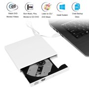 External USB 2.0 DVD RW CD Writer Slim Drive Burner Reader Player for Windows 2000/XP/Vista/Win 7/Win 8/Win 10,for Apple MacBook, Laptops, Desktops, Notebooks