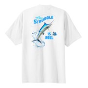 Big and Tall Mens T Shirt Fishing The Struggle is Real