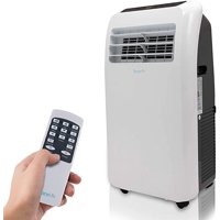 SereneLife SLPAC8 8,000 BTU Portable Air Conditioner, 3-in-1 Floor AC Unit with Built-In Dehumidifier, Fan Modes, Remote Control, Complete Window Mount Exhaust Kit for Rooms Up to 225 Sq. ft, White