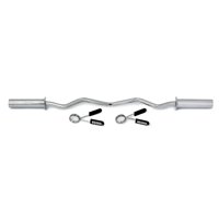 Weider Olympic Curl Bar with Partially-Knurled Grip and 310 lb. Maximum Load Weight