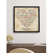 Personalized Wedding Vows Heart Canvas