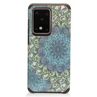 Bemz Hybrid Samsung Galaxy S20 Ultra, 6.9 inch Case - Slim Dual Layer Rugged Phone Armor Protector Cover with Atom Wipe - Fractal Flower
