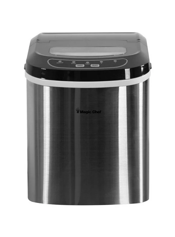 Magic Chef 27-Lb. Portable Countertop Ice Maker in Stainless Steel