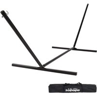 Zupapa 12 ft. Hammock Stand with Hook Carry Bag, Black, Steel, 142 x 39 x 47 inch
