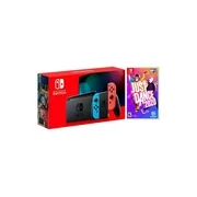 Nintendo Switch Blue and Red Joy-Con Improved Battery Life Console Bundle with Just Dance 2020