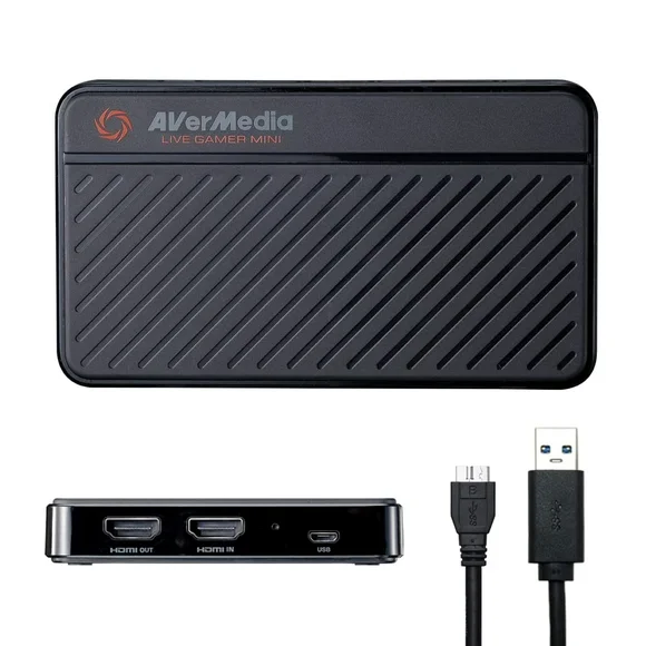 AVerMedia Live Gamer Mini Capture card, Video Stream and Record Gameplay in 1080p60 with HDMI pass-thru, Plug & Play, on OBS, Xbox series x/s, PS5, Nintendo Switch, Windows 11 / MacOs12 (GC311)