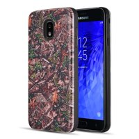 3D Textured Samsung Galaxy J7 Aero Case, Slim Dual Layer Protective Phone Cover Case with Atom Cloth for Samsung Galaxy J7 Aero 2018 (Verizon) - Camo