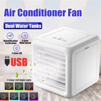 6.5'' Mini USB Air Conditioner Water Cooling Fan Portable LED Cooler Humidifier Office Air Cooler Fan