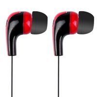 Stylish In-Ear Stereo Earphone Earbud Headphone Compatible with iPod MP3 MP4 Smartphone Red & Black