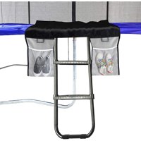 Eurmax Universal Trampoline Ladder with 2 Wide Skid-Proof Steps with Storage Bag/Black