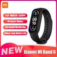 Xiaomi MI Band 6 Fitness Tracker , Smart Watch with Blood Oxygen Monitor/30 Sports Modes/1.56 Inch AMOLED Screen Bracelet(Black)