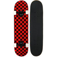KPC Pro Skateboard Checker Black/Red 7.75"