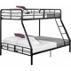 image 5 of Mainstays Twin Over Full Metal Sturdy Bunk Bed, Black