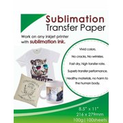 100 Sheets A4 Sublimation Heat Transfer Paper for Inkjet Printer Mug T-shirt
