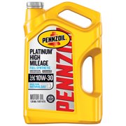 Pennzoil Platinum High Mileage Full Synthetic Motor Oil SAE 10W-30, 5 Quart