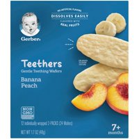 Gerber Stage 2, Banana Peach Baby Snack, 1.7 oz Box, 24 Pack