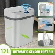 Novashion 3.2 Gal / 12L Bathroom Touchless Trash Can, Automatic Sensor Lid, Touchless Sensor Kitchen Trash Can Home or Office
