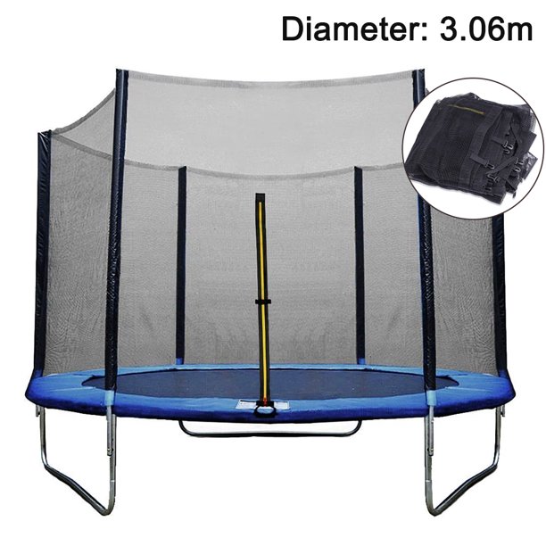 Xelparuc Trampoline Replacement Net , Use with 8 Poles -Net Outside, Spare Part Tearproof, UV-resistant