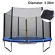 image 0 of Xelparuc Trampoline Replacement Net , Use with 8 Poles -Net Outside, Spare Part Tearproof, UV-resistant