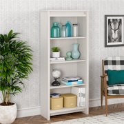 Better Homes & Gardens Emory 4 Shelf Bookcase, Ivory Oak
