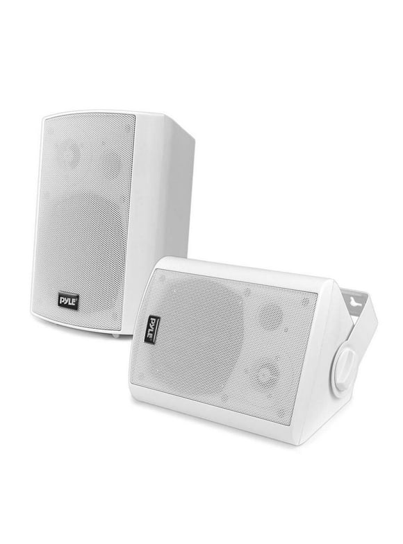 Pyle Wall Mount Waterproof & Bluetooth Speakers, 5.25'' Indoor/Outdoor Speaker System - White