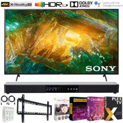 Sony XBR75X800H 75-inch X800H 4K Ultra HD LED Smart TV (2020 Model) Bundle with Deco 31-in Sound bar, Deco Wall Mount, Tech Smart USA TV Essentials 2020 and 6-Outlet Surge Adapter