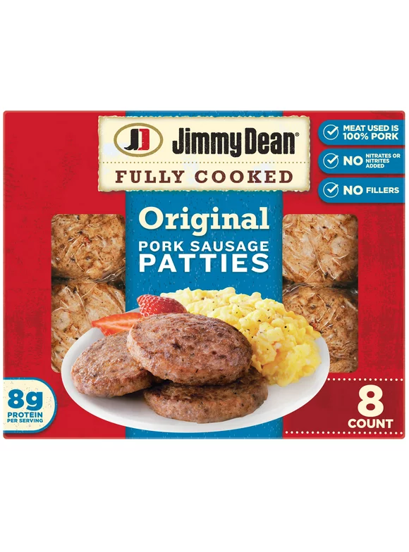 Jimmy Dean Fully Cooked Original Pork Sausage Patty, 9.6 oz