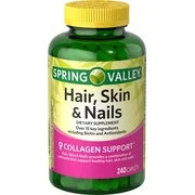 Spring Valley Hair, Skin & Nails Caplets with Biotin & Antioxidants, 3000 mcg, 240 Count