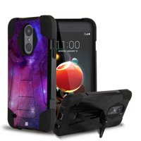 Beyond Cell Hyber Series Dual Layer Shockproof Stand Case and Atom Cloth for LG Tribute Empire - Purple Nebula