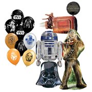 Mayflower Products Star Wars Birthday Party Supplies Foil Balloon Bouquet Decorations and (9) 11" Star Wars Latex
