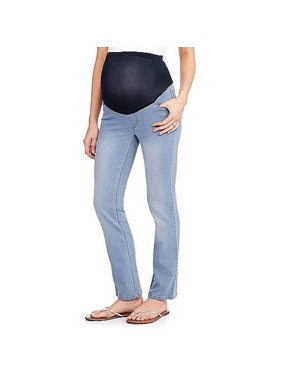 Maternity Plus-Size Full-Panel Basic Super Soft Straight Leg Jeans