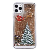 Becita Christmas Silicone Cover Flash Powder Slim Phone Case For iPhone 12 Mini 5.4inch
