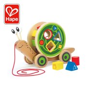 hape walk-a-long snail toddler wooden pull toy