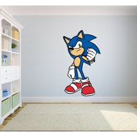 Sonic The Hedgehog Cartoon Game Character Decors Wall Sticker Art Design Decal for Girls Boys Kids Room Bedroom Nursery Kindergarten House Home Decor Stickers Wall Art Vinyl Decoration (20x12 inch)