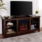 Walker Edison 58-in. Wood Fireplace Media TV Stand Console