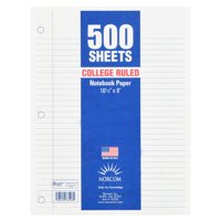 Norcom Filler Paper, College Ruled, 500 Pages, 8" x 10.5", 78506