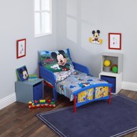 Disney Mickey Mouse Having Fun Toddler Bedding Set, Blue, 4-Piece