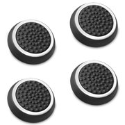 Fosmon [Set of 4] Analog Stick Joystick Controller Performance Thumb Grips for PS4 | PS3 | Xbox ONE, ONE X, ONE S, 360 | Xbox 360 | Wii U (White & Black)