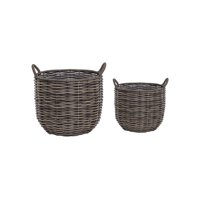 Better Homes & Gardens Wister 9 IN /11IN Poly Rattan Woven Basket Set