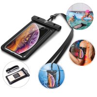 Njjex Waterproof Phone Pouch Floating for Apple iPhone 11 12 Pro Max XR XS Max Universal TPU Dry Bag w/Lanyard & Armband up to 6.8" Display